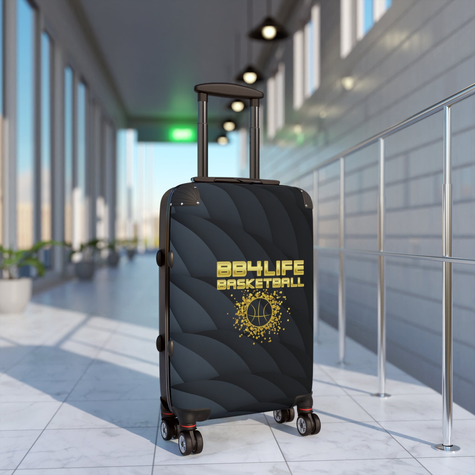 BB4Life Carry-On Suitcase — Gold Logo Travel Luggage for Players & Fans