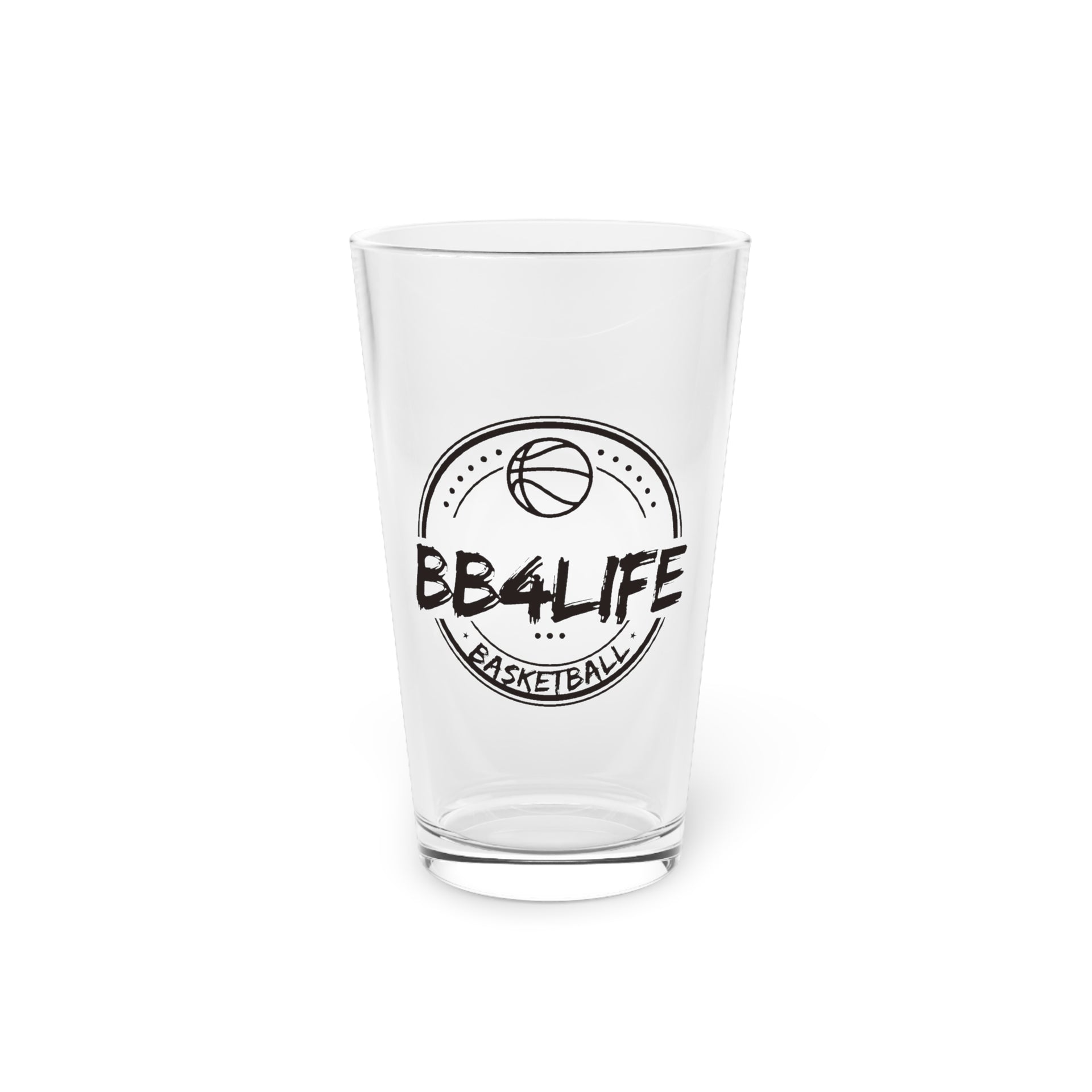 BB4Life Basketball 16oz Sports Glass Wear