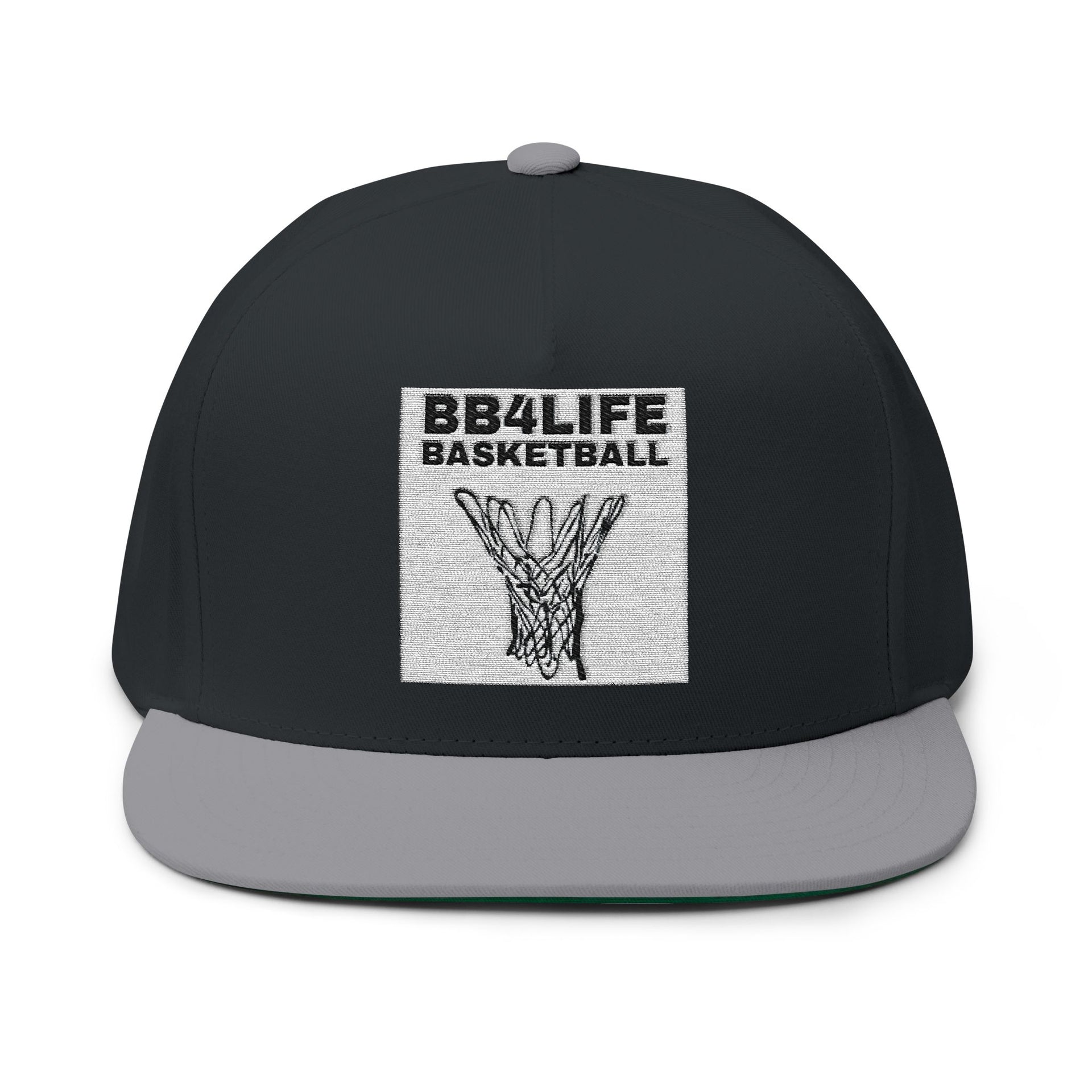 BB4Life Basketball Flat Bill Cap – Embroidered Hoop Logo Snapback