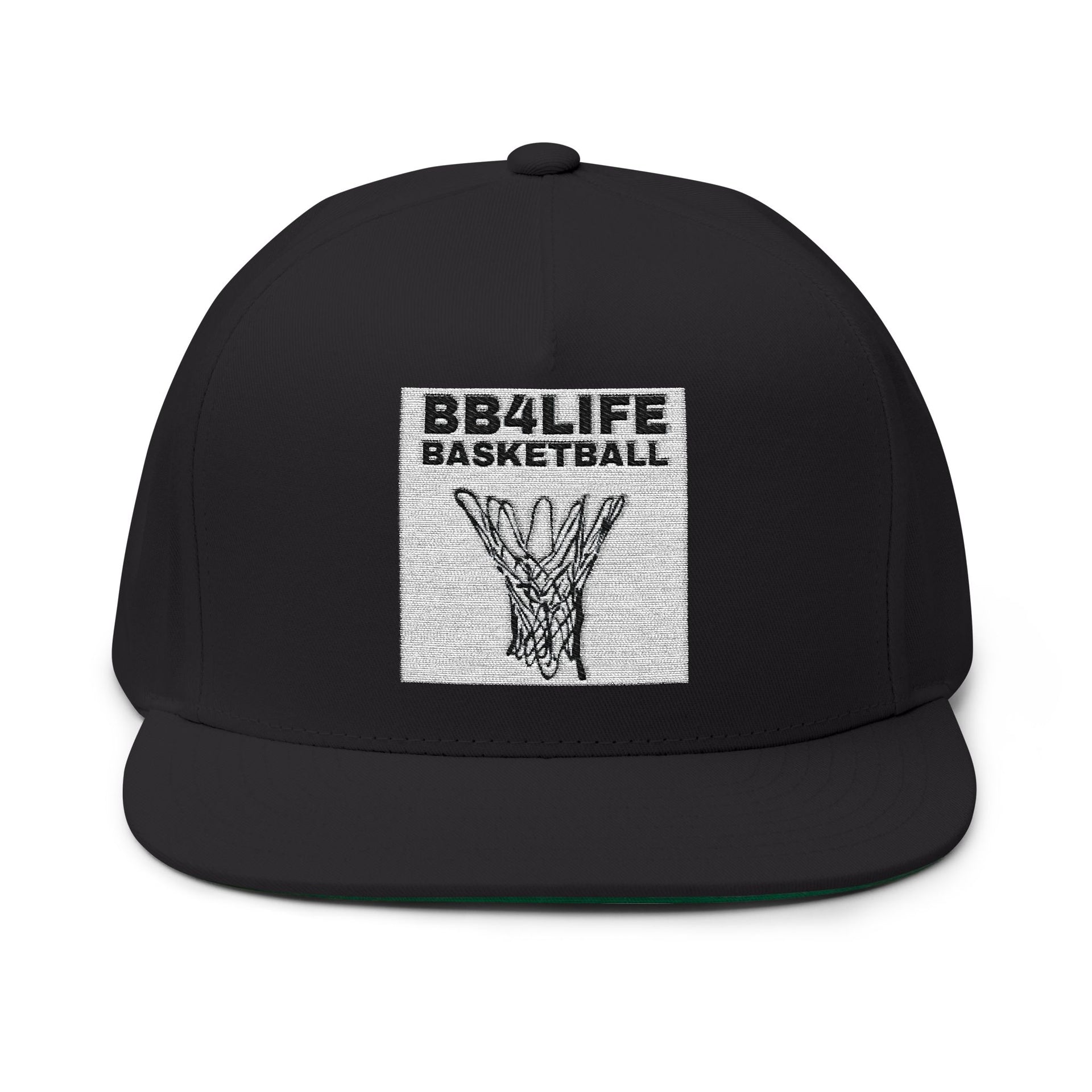 BB4Life Basketball Flat Bill Cap – Embroidered Hoop Logo Snapback