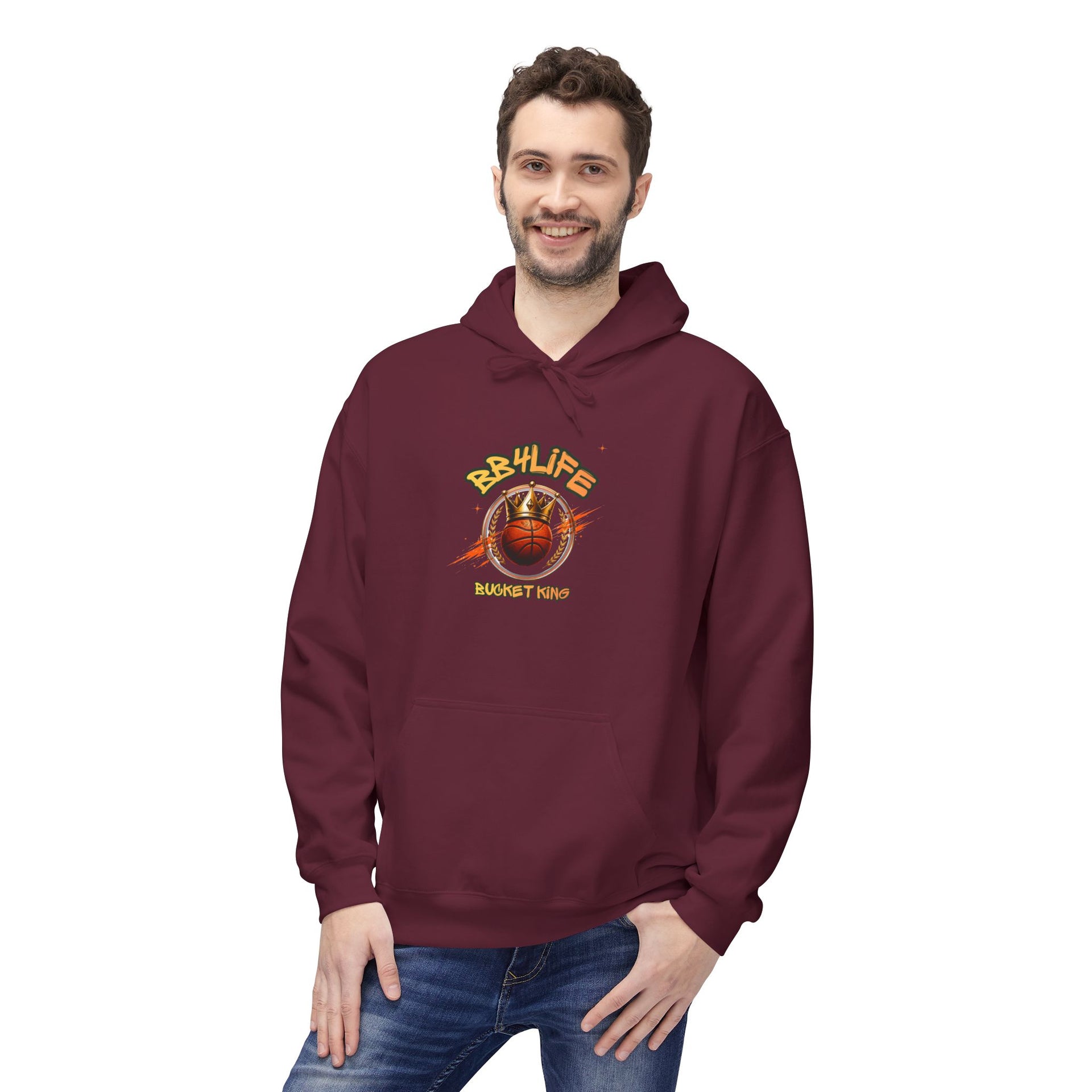 BB4Life Bucket King Hoodie — Rustic King Queen Graphic Sweatshirt