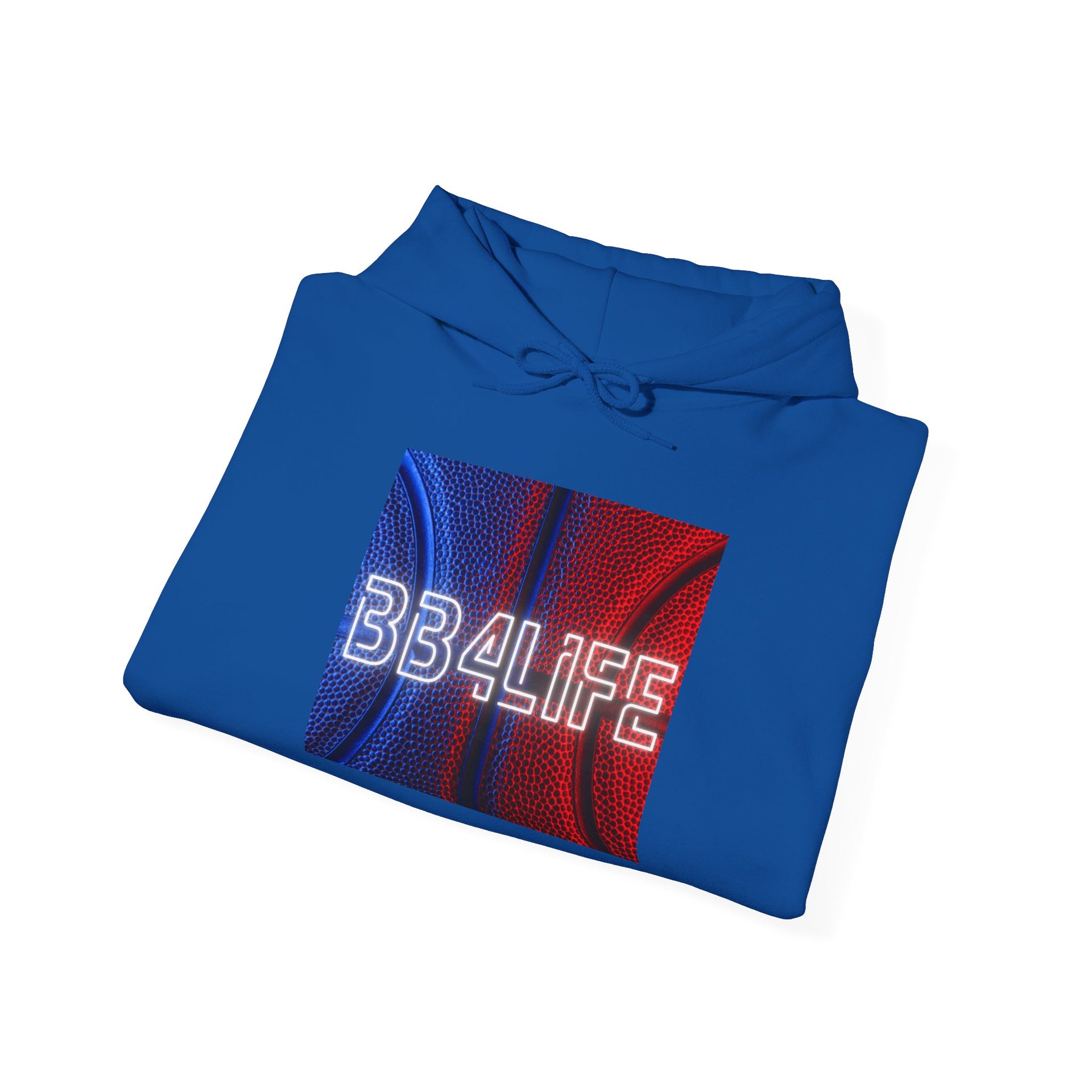 BB4Life Retro Neon Logo Hoodie — Red & Blue Vibe