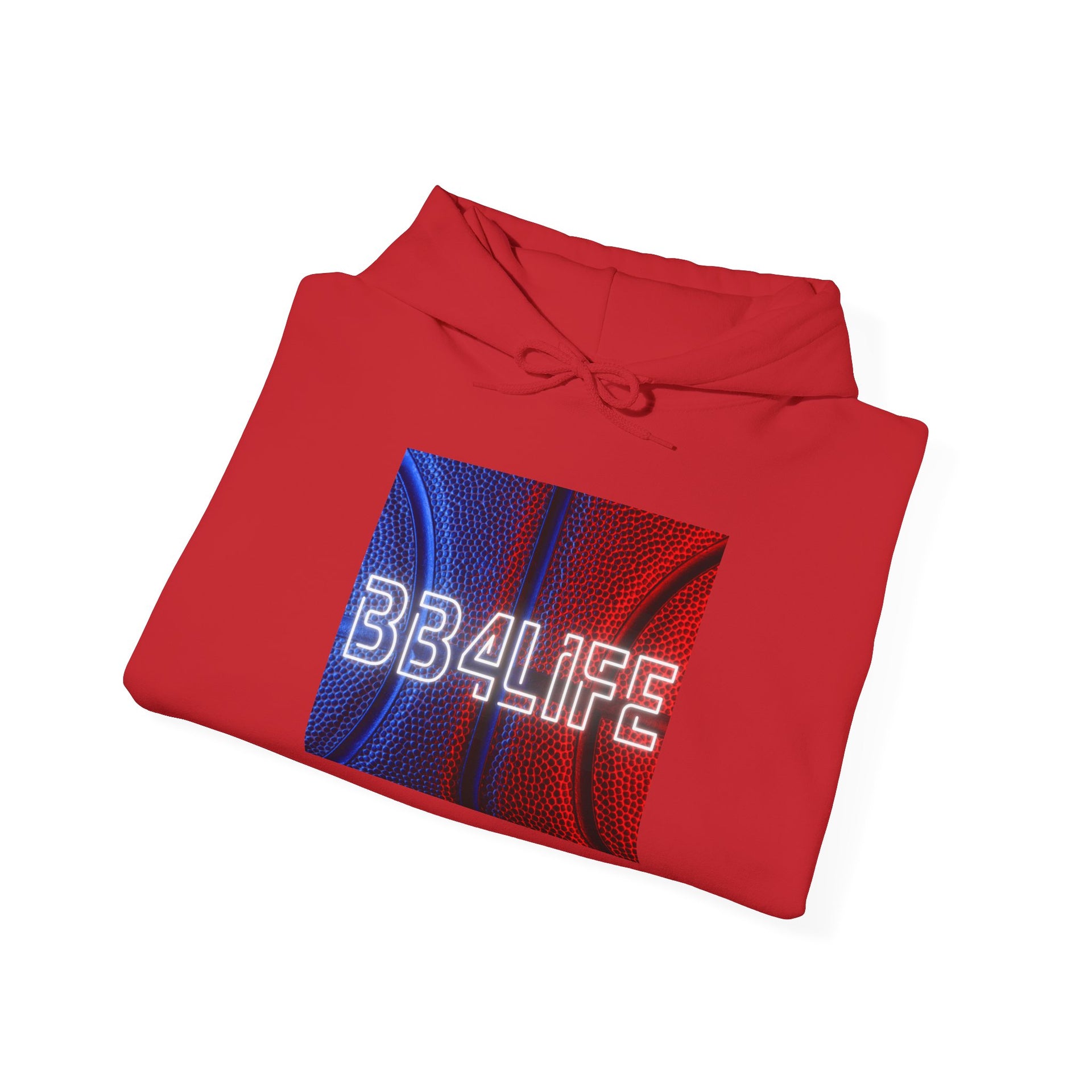 BB4Life Retro Neon Logo Hoodie — Red & Blue Vibe
