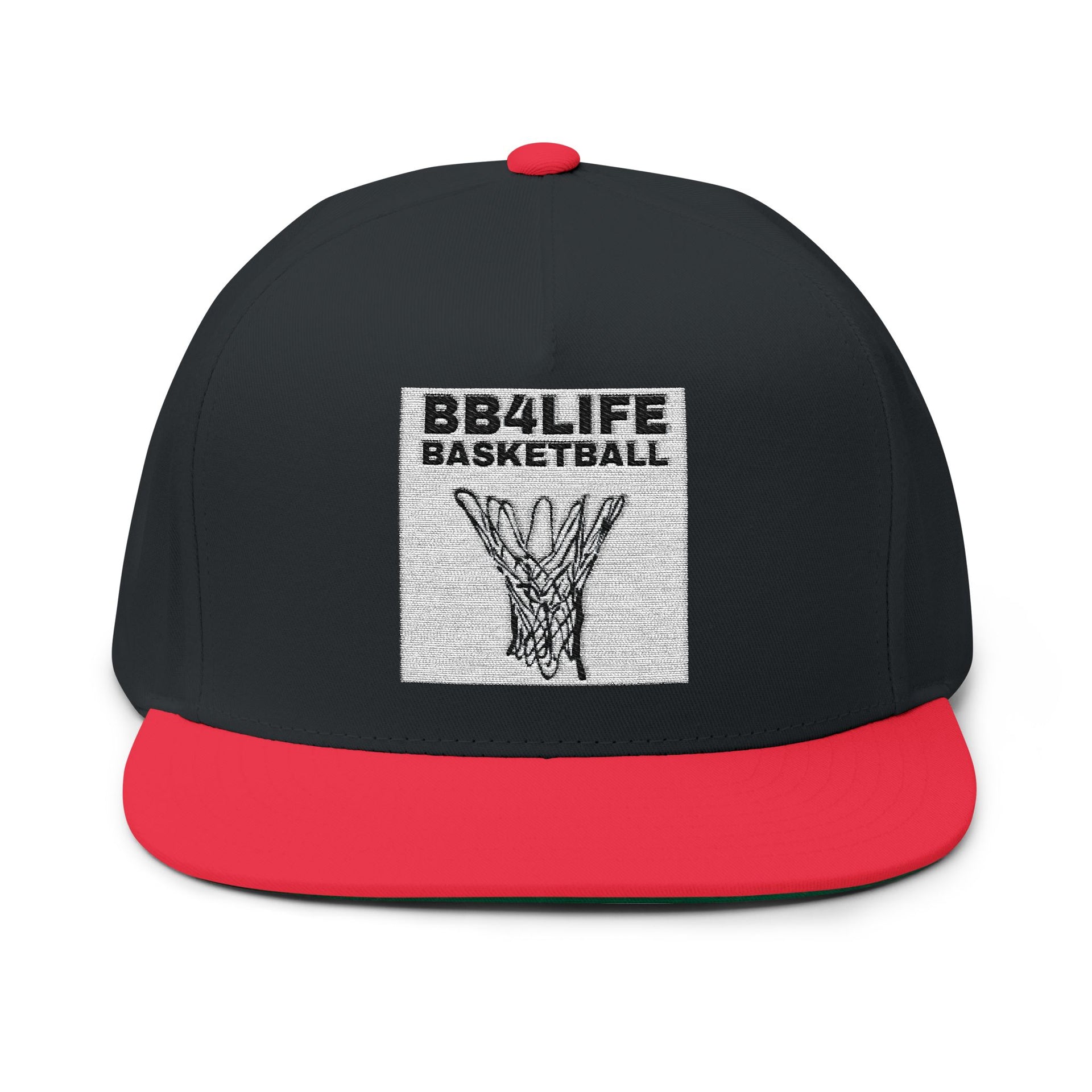 BB4Life Basketball Flat Bill Cap – Embroidered Hoop Logo Snapback