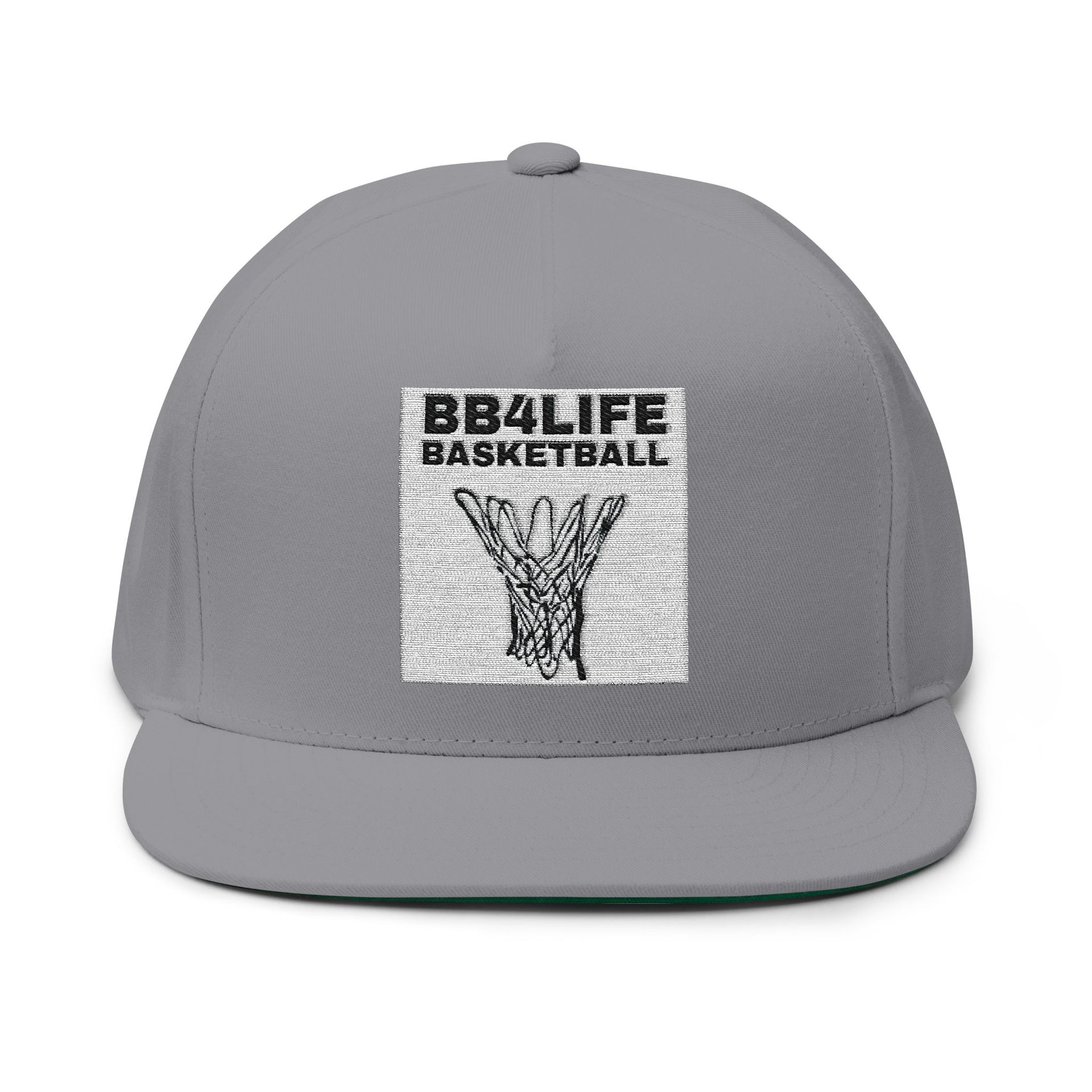 BB4Life Basketball Flat Bill Cap – Embroidered Hoop Logo Snapback