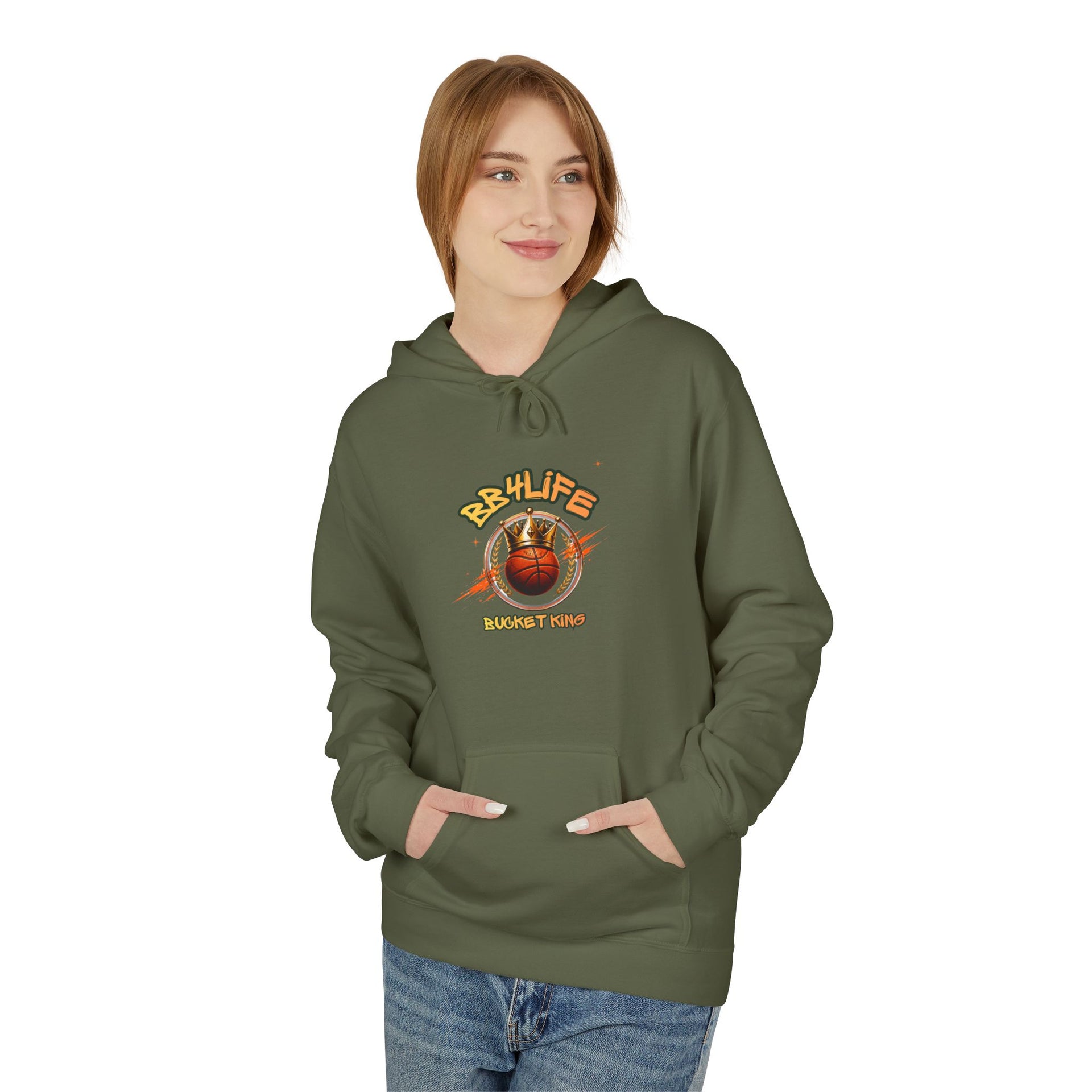BB4Life Bucket King Hoodie — Rustic King Queen Graphic Sweatshirt