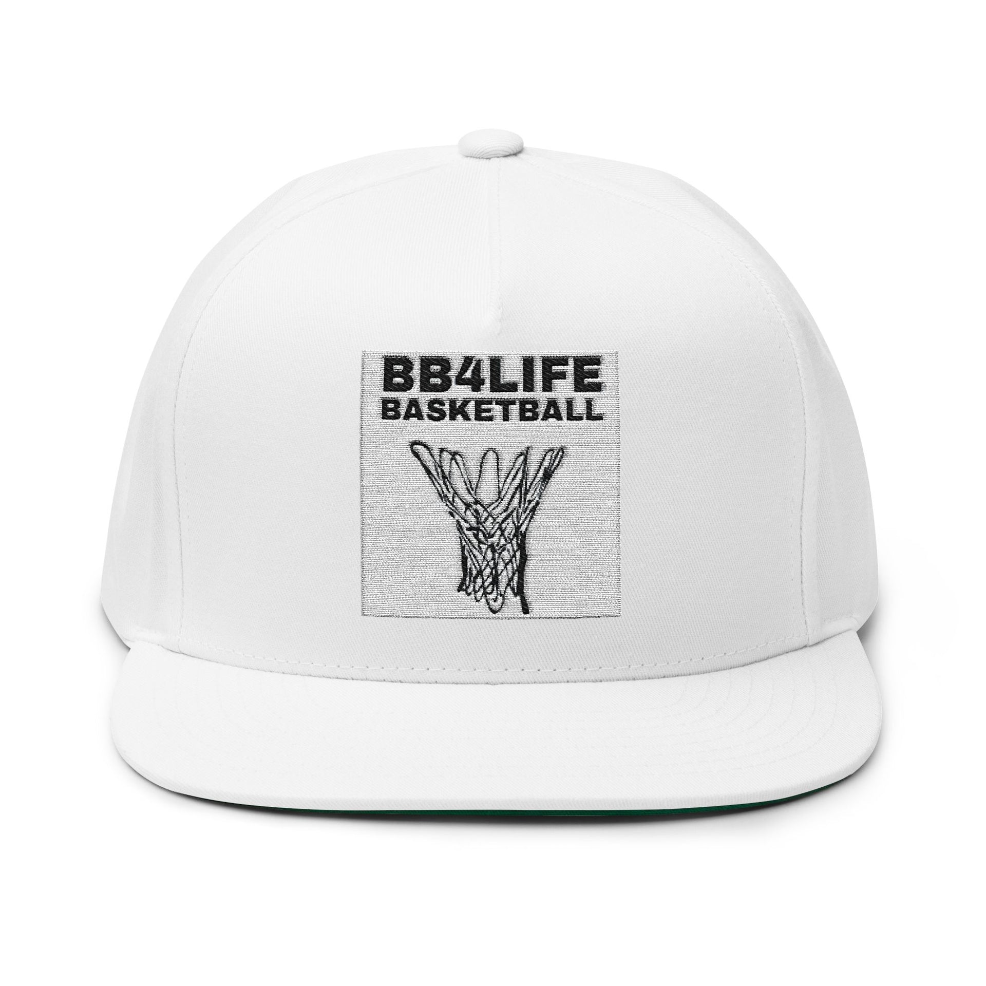 BB4Life Basketball Flat Bill Cap – Embroidered Hoop Logo Snapback