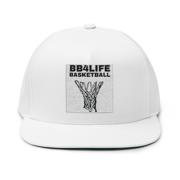 BB4Life Basketball Flat Bill Cap – Embroidered Hoop Logo Snapback
