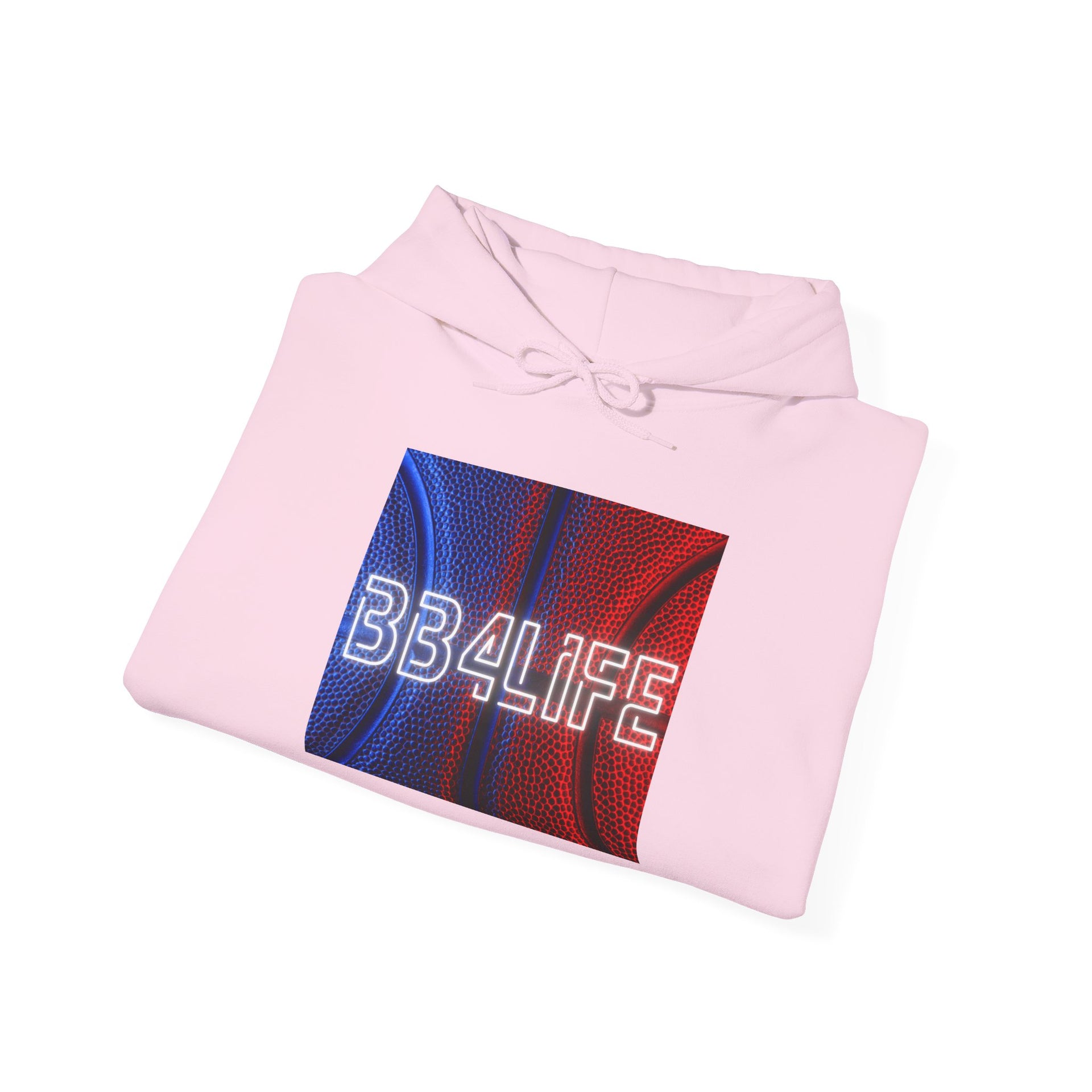BB4Life Retro Neon Logo Hoodie — Red & Blue Vibe