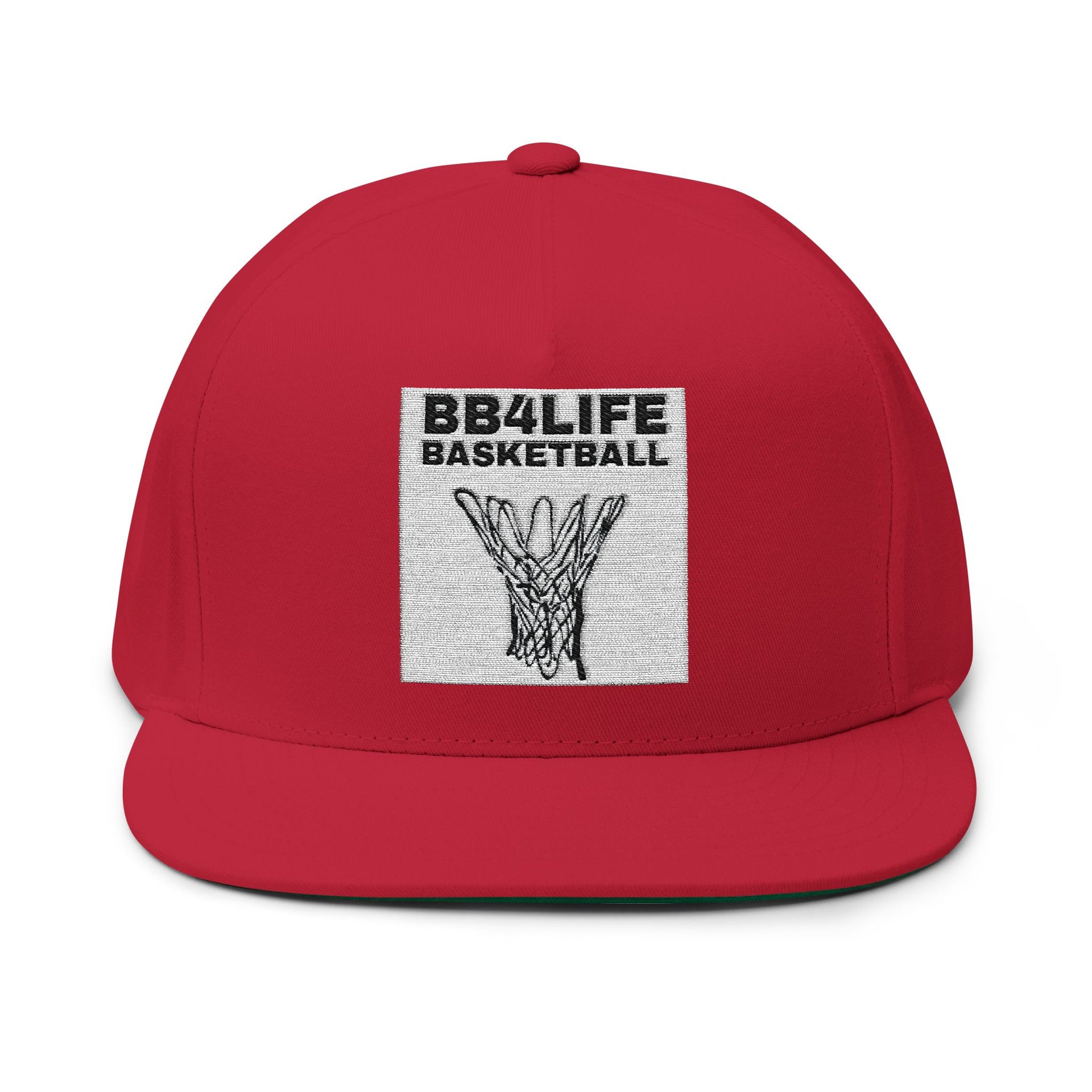 BB4Life Basketball Flat Bill Cap – Embroidered Hoop Logo Snapback