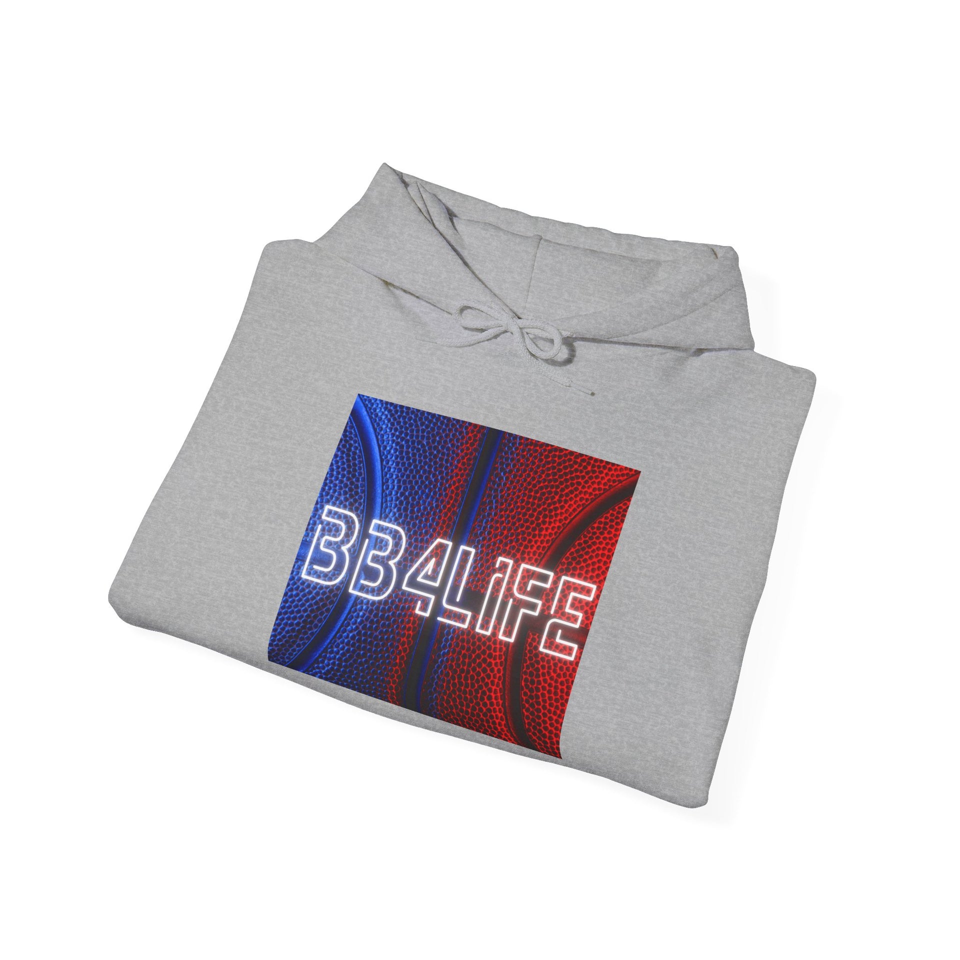 BB4Life Retro Neon Logo Hoodie — Red & Blue Vibe