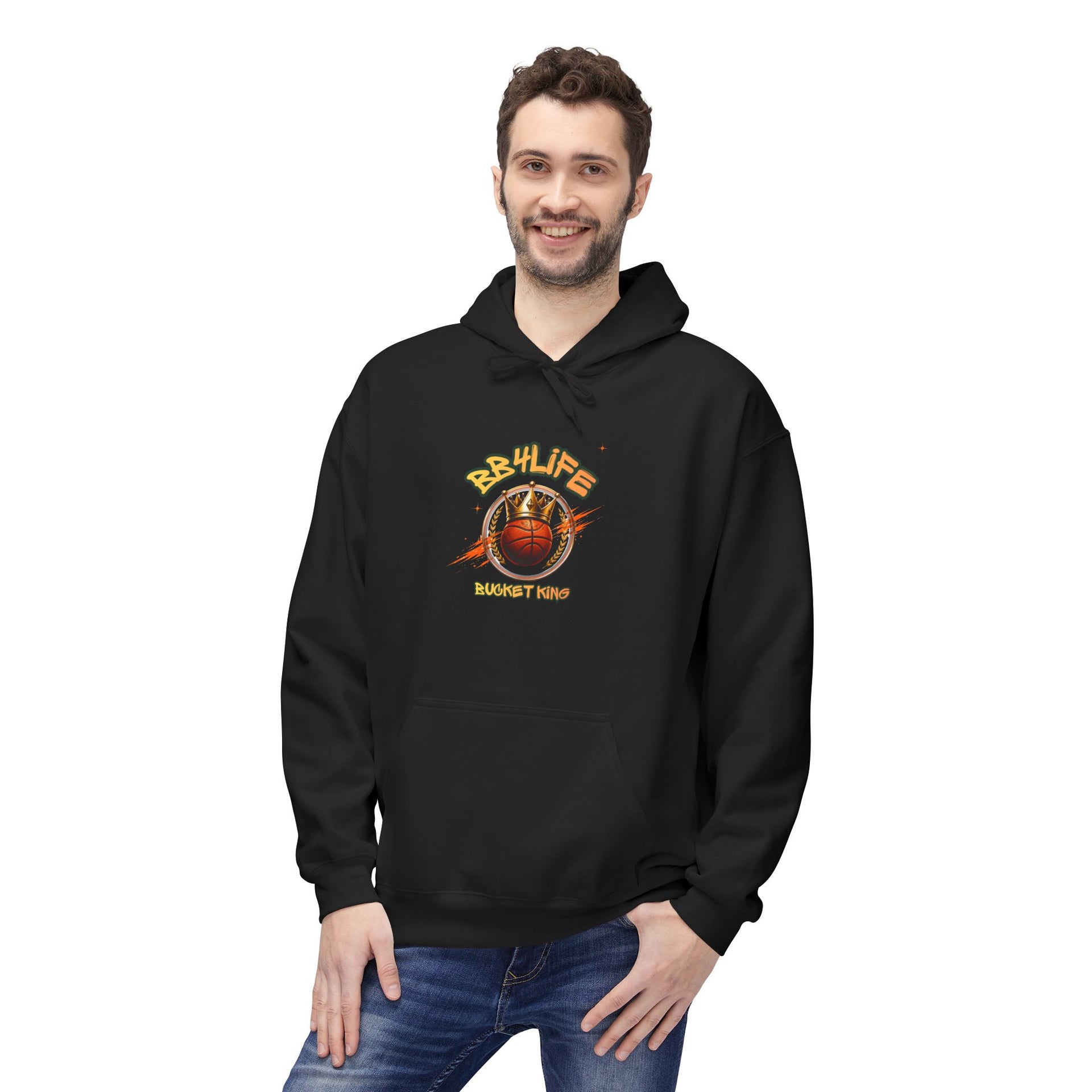 BB4Life Bucket King Hoodie — Rustic King Queen Graphic Sweatshirt