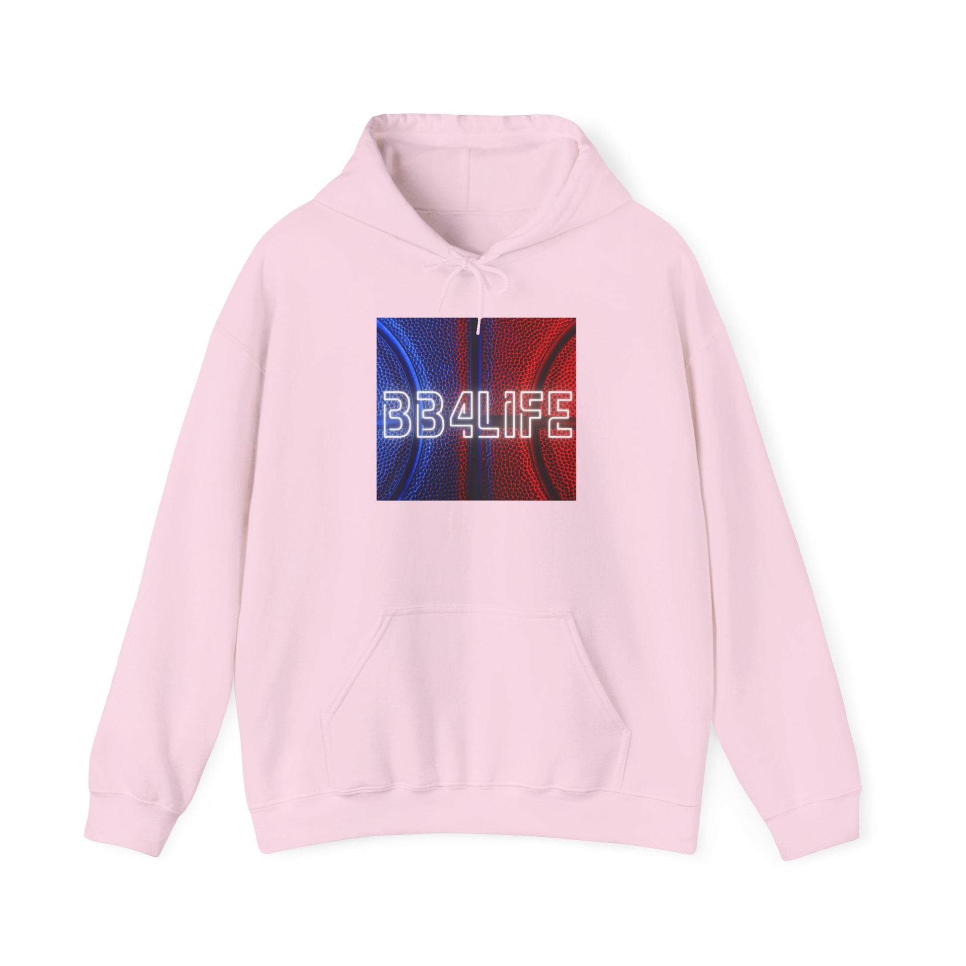 BB4Life Retro Neon Logo Hoodie — Red & Blue Vibe
