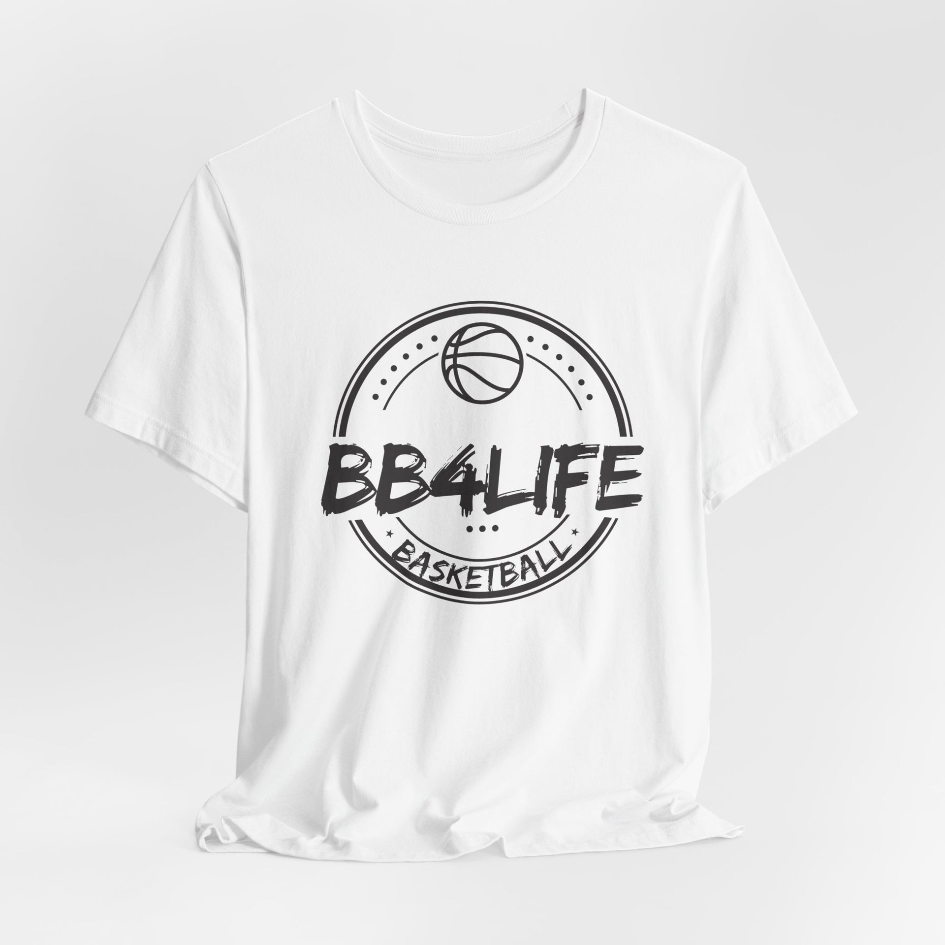 BB4Life Basketball T-Shirt — Retro Court Logo Tee for Players & Fans