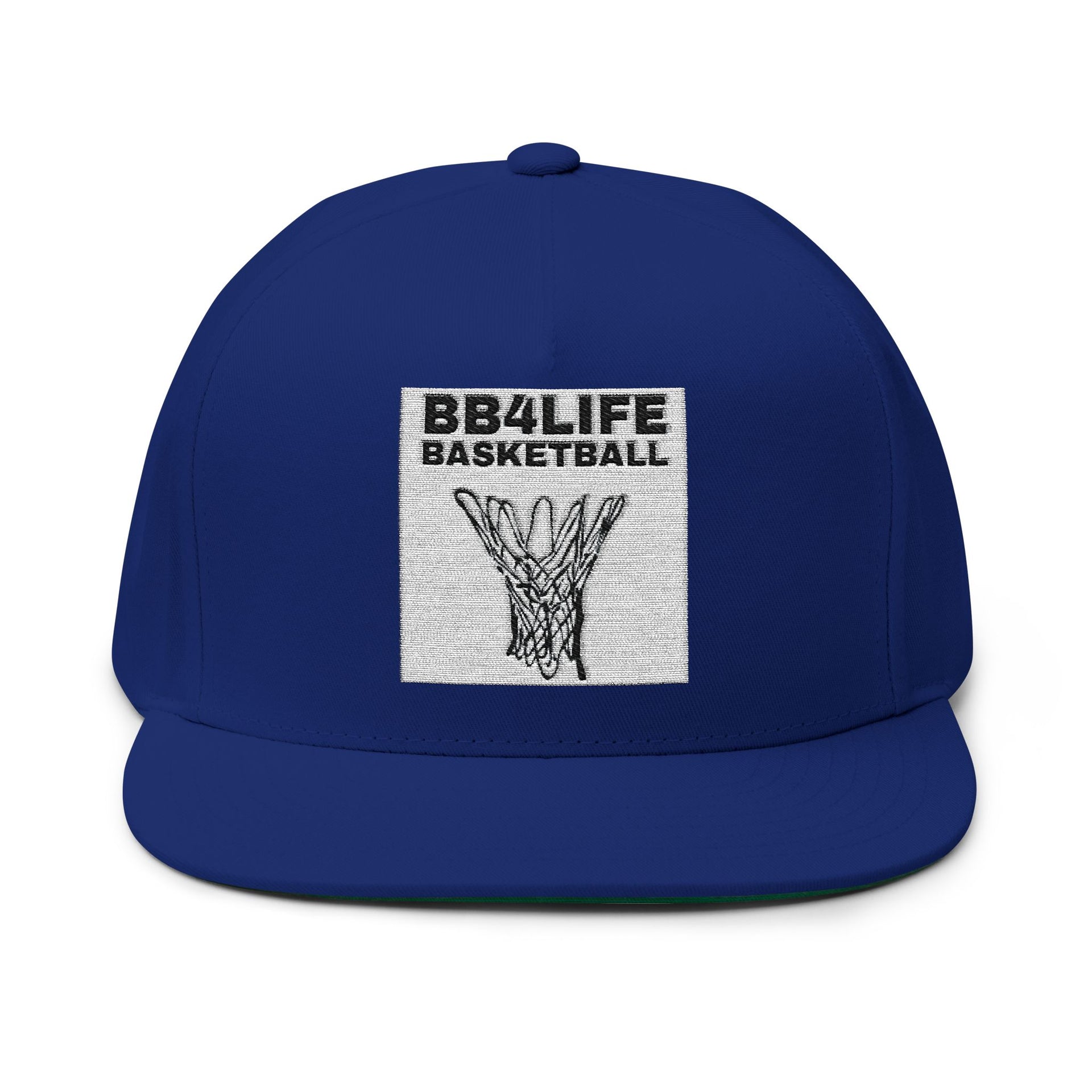 BB4Life Basketball Flat Bill Cap – Embroidered Hoop Logo Snapback