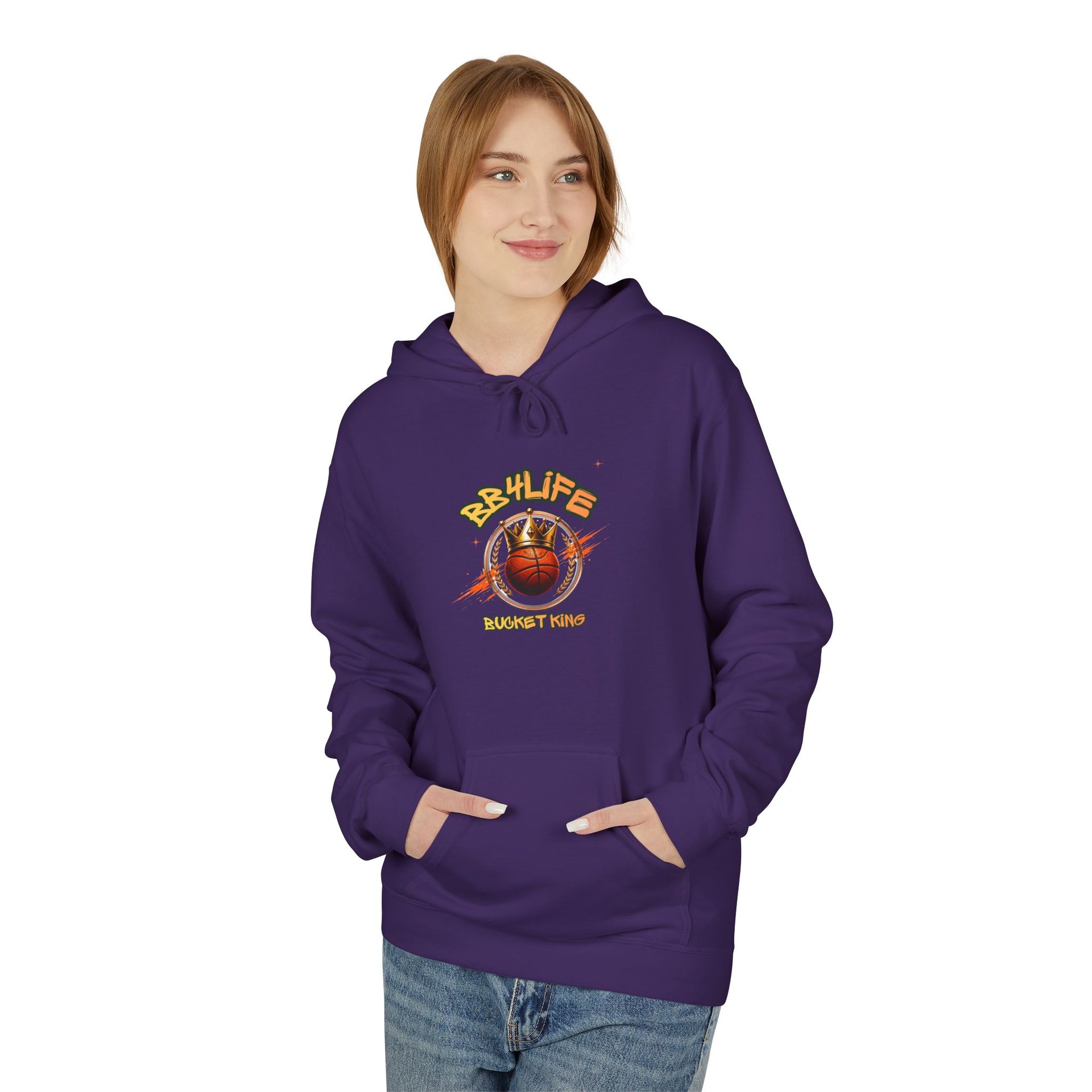 BB4Life Bucket King Hoodie — Rustic King Queen Graphic Sweatshirt