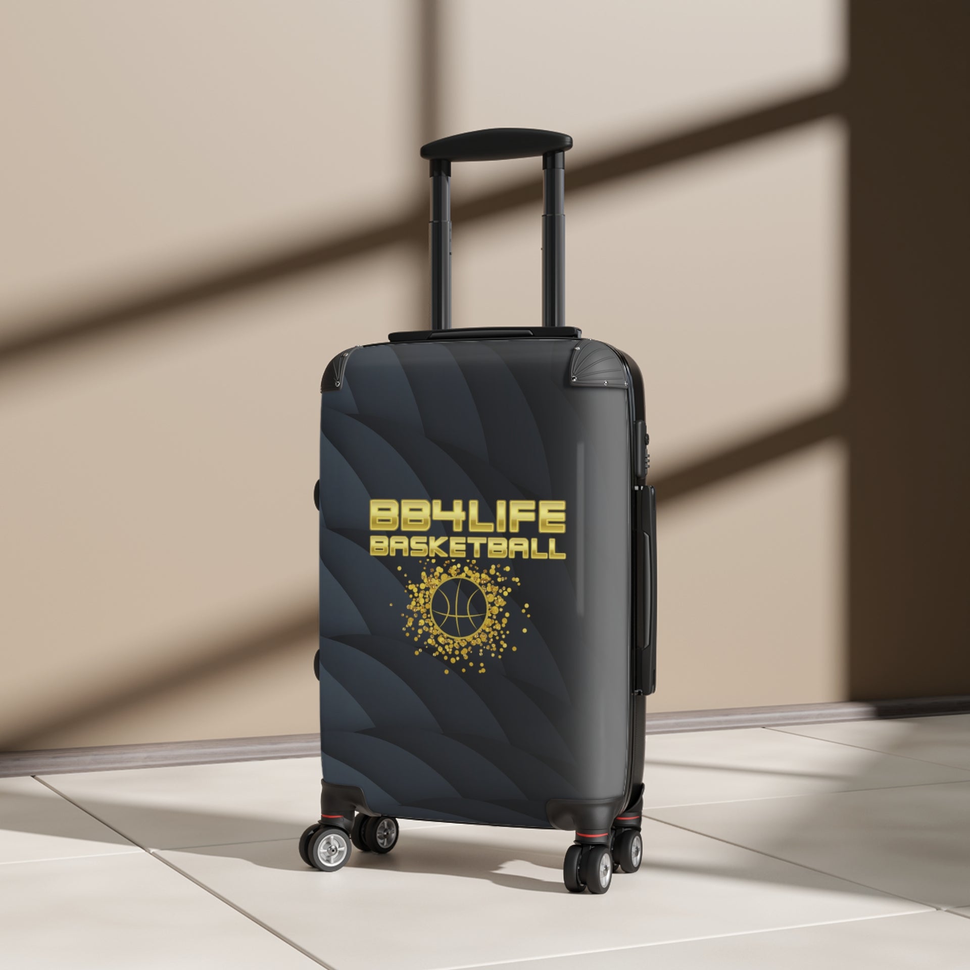 BB4Life Carry-On Suitcase — Gold Logo Travel Luggage for Players & Fans